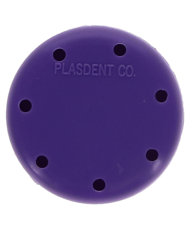 Plasdent - Small Round Bur Block - Neon Purple, Magnetic, 7 Burs Capacity