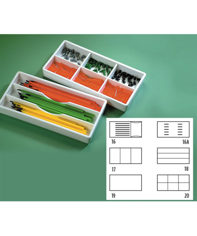 Plasdent - WHITE Cabinet Organizer #20, 8"L x 4"W x 1"H. Steam and Chemical