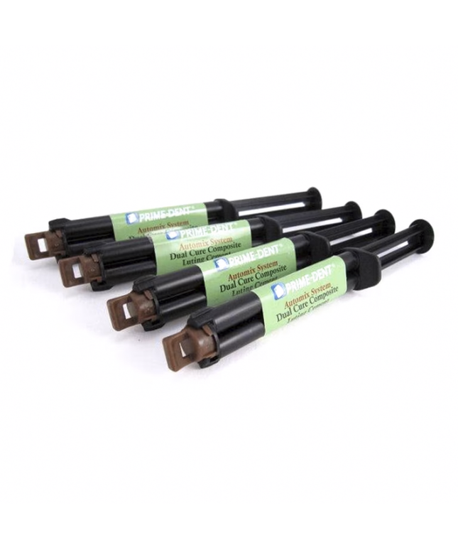 Prime-Dent - Dual Cure Composite Luting Cement 4 Syringe Kit. Natural A2 Shade
