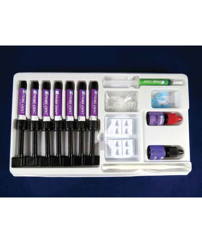 Prime-Dent - Hybrid Composite 4 Syringe Kit. VLC (Visible Light Cure)