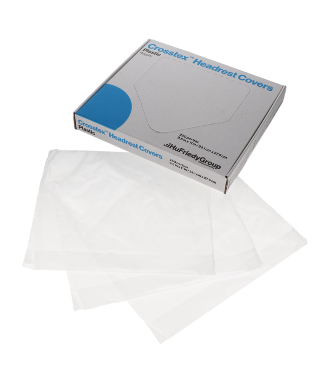 Crosstex - Headrest Cover Plastic 9.5x11 Clear 250/Box