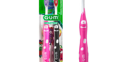 GUM? Monsterz Kids? Toothbrush w/Suction Cup, Ages 2+, Assorted Colors, 1 dozen (replaces BU-901P)