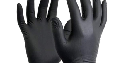 Aurelia Absolute Black Nitrile Gloves Large 200/Box