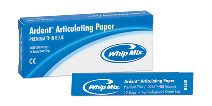 Whip-Mix - Ardent Articulating Paper Premium Thin Blue 140/Strips