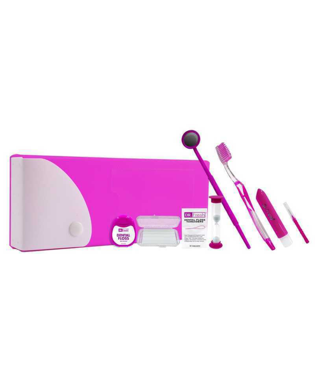 Dr. Fresh Ortho Kit Pencil Box 12/Pk. Kit includes a V-Trim toothbrush, travel