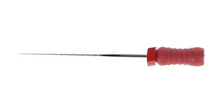 Stainless Steel K-File with Plastic Handle & Endo Stop, 28 mm, 0.02 Taper, # 6, Pink, 6/Pk, MK2806