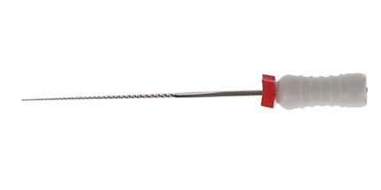 Stainless Steel K-File with Plastic Handle & Endo Stop, 28 mm, 0.02 Taper, # 15, White, 6/Pk, MK2815