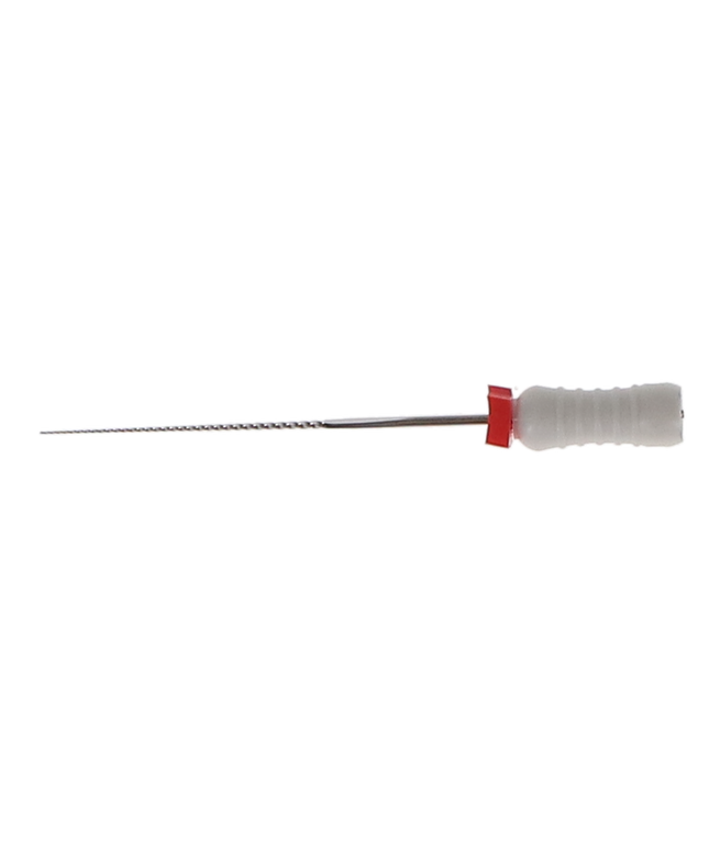 Stainless Steel K-File with Plastic Handle & Endo Stop, 28 mm, 0.02 Taper, # 15, White, 6/Pk, MK2815