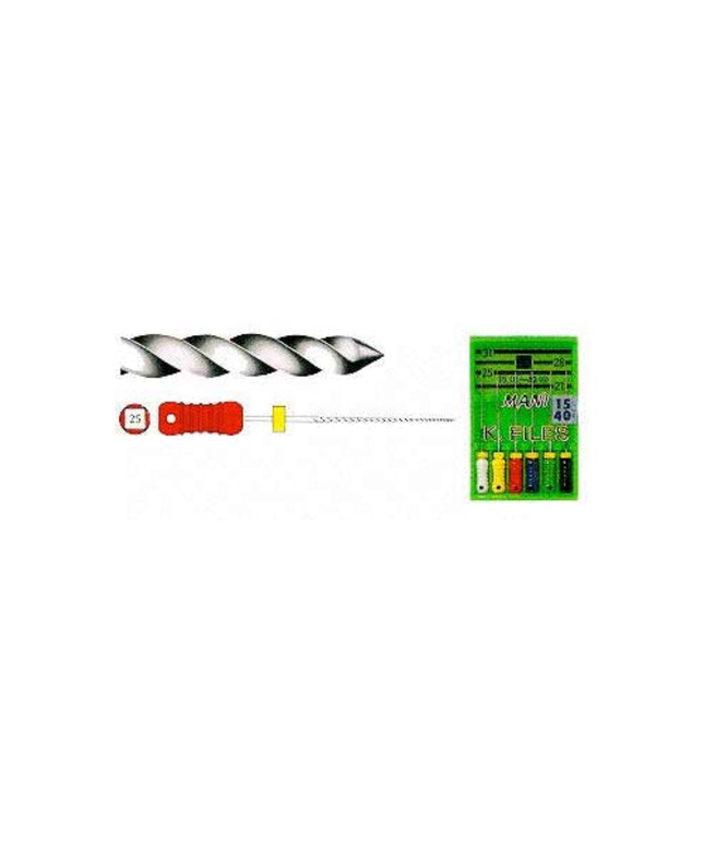 Stainless Steel K-File with Plastic Handle & Endo Stop, 28 mm, 0.02 Taper, # 30, Blue, 6/Pk, MK2830