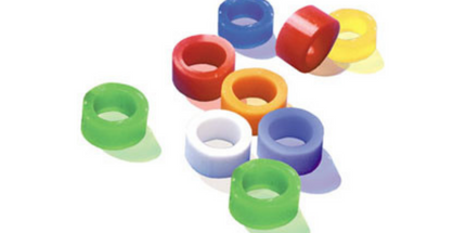 Color Code Instrument Rings Regular 50/Pk Orange
