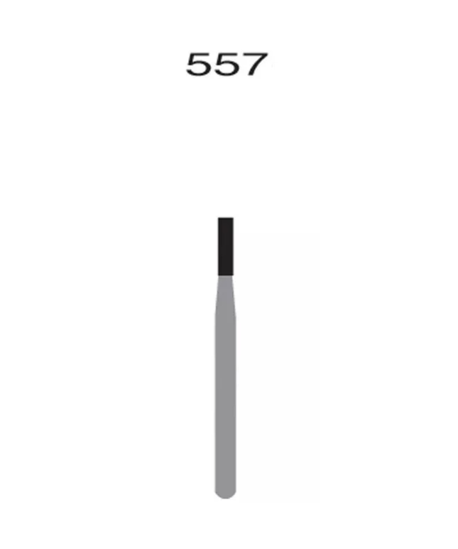 Quala - Carbide Burs FG557 Straight Flat End X-Cut Fissure, 50/pk