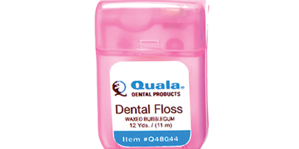 Quala - Nylon Floss, Waxed Bubblegum, 12 yds, 72/cs
