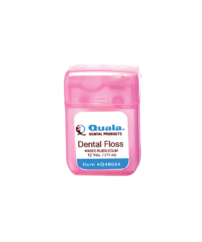 Quala - Nylon Floss, Waxed Bubblegum, 12 yds, 72/cs
