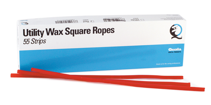 Quala - Dental Wax Rope Wax, Square, White, 55 Strips/bx