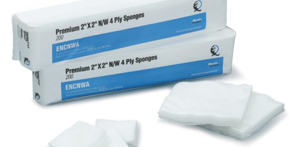 Quala - Non-Woven Sponges, 2" x 2", 4-Ply, Non-Sterile, 200/pkg, 25 pkg