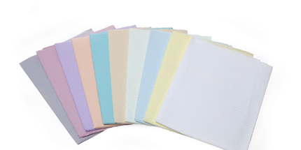 Quala - Polyback Bib/ Towel, 3-Ply + Poly, Blue, 500/cs