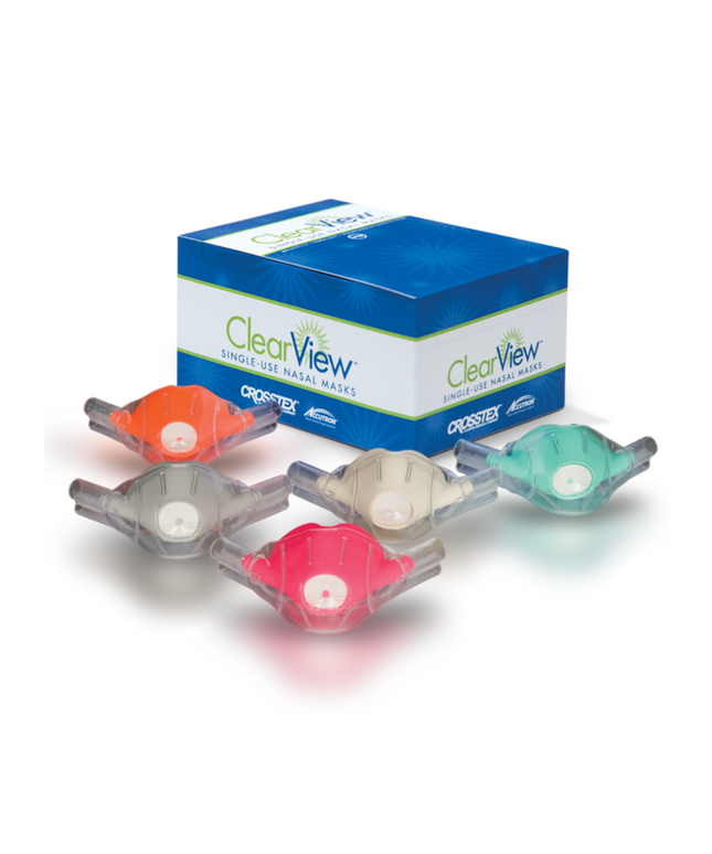 Accutron - ClearView Single-Use Nasal Mask Pediatric Unscented Grey 12/Pk