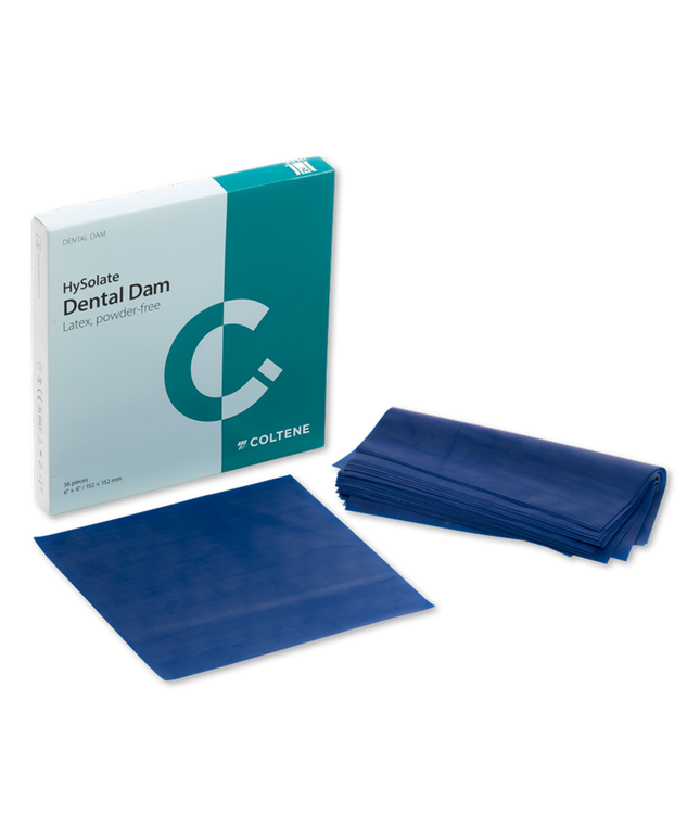 Coltene - HySolate Latex Dental Dam 5x5 Blue Medium 52/Pk (replaces H03529)