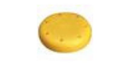 Magnetic Bur Block 7-Hole Small Round Neon-Yellow