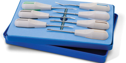 Directa - Luxator Complete Kit - 7 Pieces: 1 each of 2 mm Straight Blade, 3 mm Curved