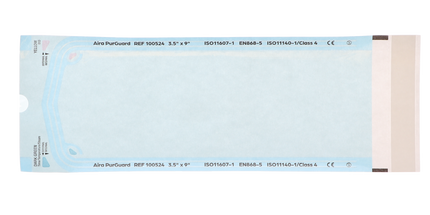 HSB - 3.50"?x?9" - Paper/Blue Film Self-Sealing Sterilization Pouch 200/Bx