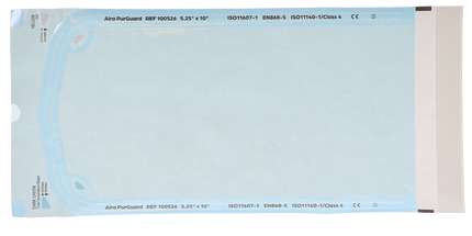 HSB - 5.25"?x?10" - Paper/Blue Film Self-Sealing Sterilization Pouch 200/Bx