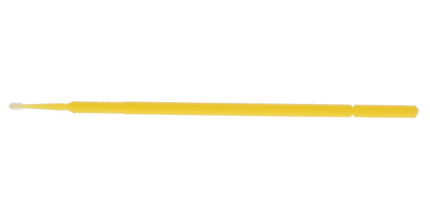 HSB - Micro-Brush Disposable Applicators, Fine, Yellow, 4 x 100/Pk