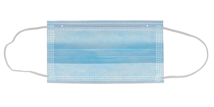 HSB - Earloop 3-PLY Masks 50/Bx ASTM 1 Blue BFE=>95, PFE=>95, Synthetic Blood 80 mmHg