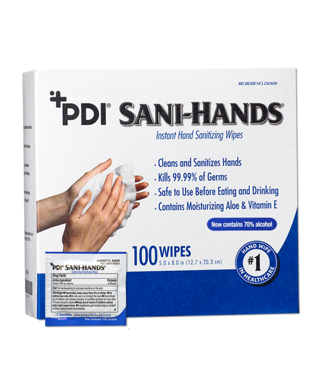 Sani-Hands?Instant Hand Sanitizing Wipes 100/Box