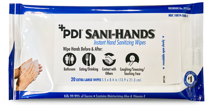 Sani-Hands?Instant Hand Sanitizing Bedside Pack Wipes 20/Pk