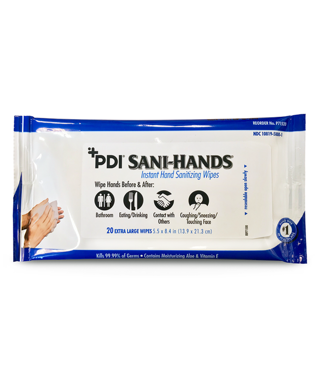 Sani-Hands?Instant Hand Sanitizing Bedside Pack Wipes 20/Pk