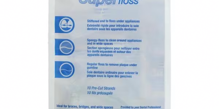 P&G - Super Floss, Trial Pack, Regular, Pre-Measured Strands, 10/bg, 100 bg/cs