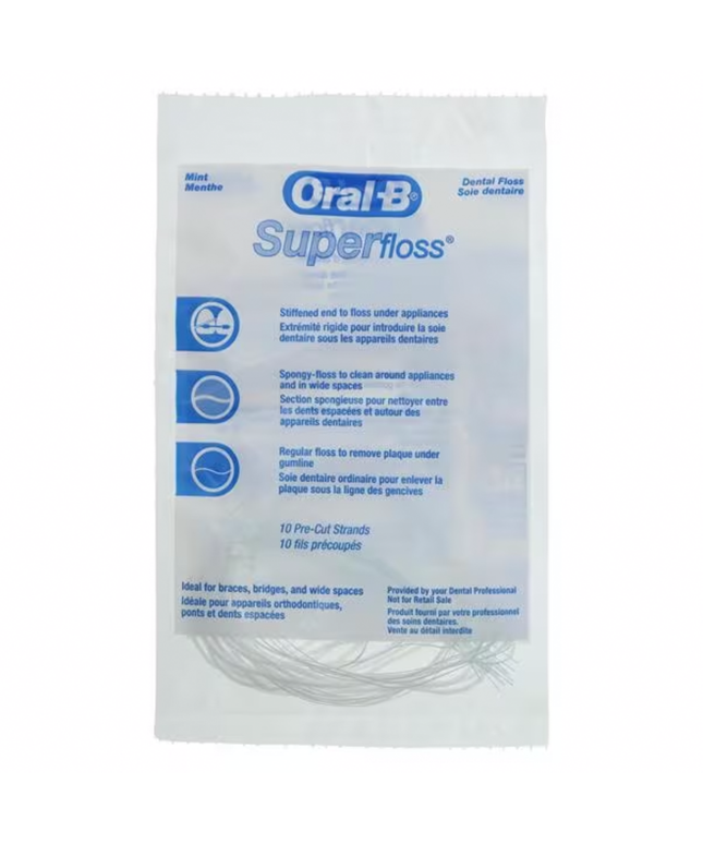 P&G - Super Floss, Trial Pack, Regular, Pre-Measured Strands, 10/bg, 100 bg/cs