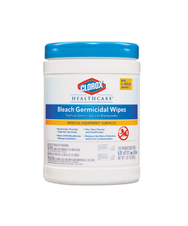 Clorox - Bleach Germicidal Wipes 6"x5" 150/Can