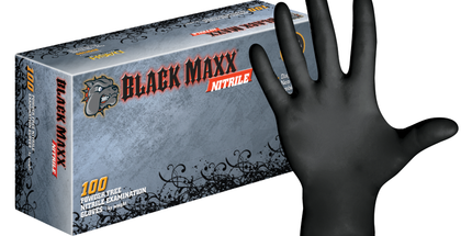 Dash Medical - Black Maxx Nitrile Gloves Medium 100/Bx