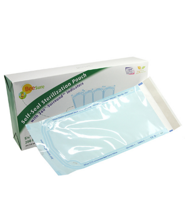 Cranberry - BeeSure Sterilization Pouches 5.25x11.5 200/Box