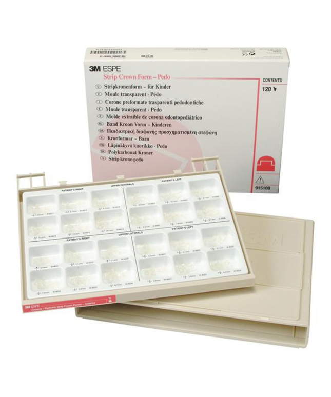 Strip Crowns Pedodontic Anterior Set 120/Bx