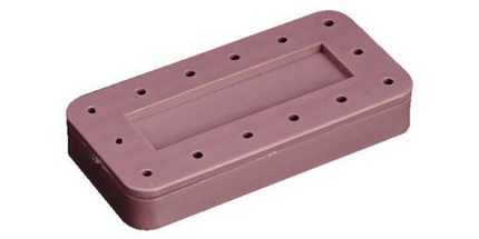 Silicone Magnetic Bur Block 14-Hole Rectangular Mauve