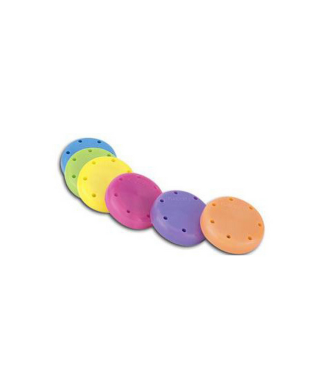 Silicone Magnetic Bur Block 7-Hole Small Round Neon-Purple