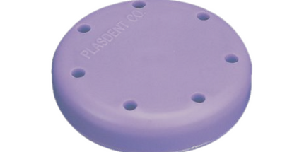 Plasdent - Magnetic Bur Block 7-Hole Small Round Lilac