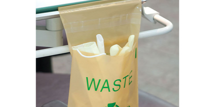 Plasdent - Stick-on Beige Utility Waste Bags, 6" x 6" 200/Bx. For non-hazardous