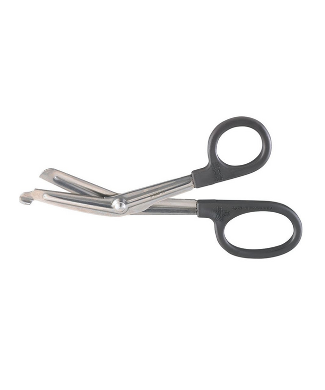 Universal Bandage Scissors 7.5" Serrated Black Handle