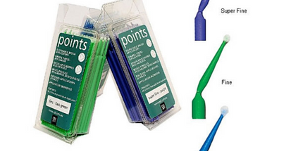 Points Brush Applicators Medium 400/Pk Light-Blue
