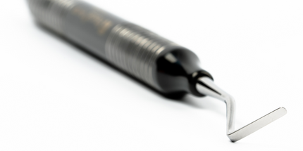 Pascal - Retrax R-101 Semi-Round Non-Serrated Black Handle