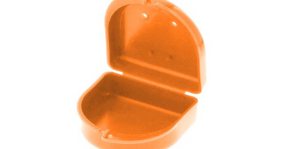 Bo-Box Orthodontic Retainer Case Orange 10/Pk