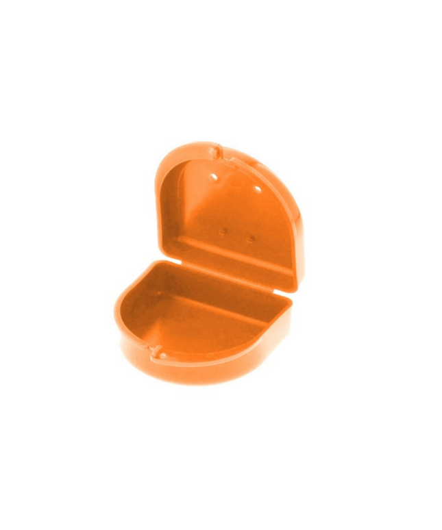 Bo-Box Orthodontic Retainer Case Orange 10/Pk