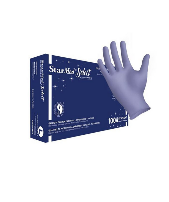 StarMed Select Nitrile Gloves Large 100/Bx