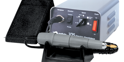 Buffalo - V35 Gray Electric Handpiece System Complete, 120V AC (Console + Gray HP + Foot Control)