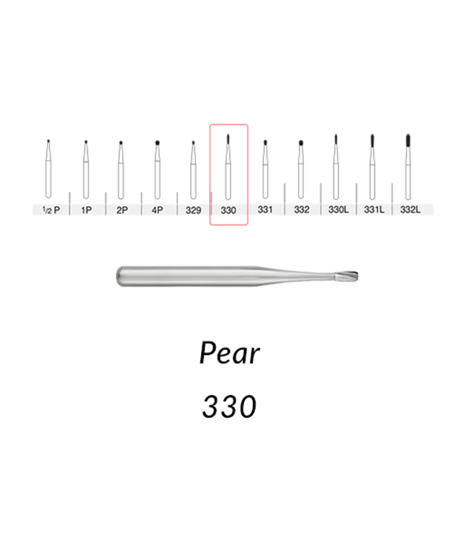 HSB - Carbide Burs FG - #330 - 100/Pk