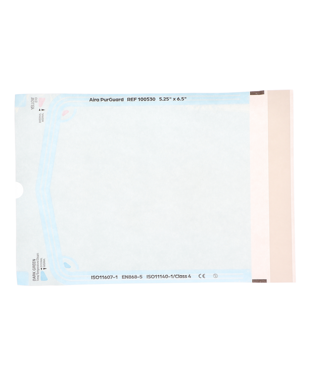 HSB - 5.25"?x?6.5" - Paper/Blue Film Self-Sealing Sterilization Pouch 200/Bx